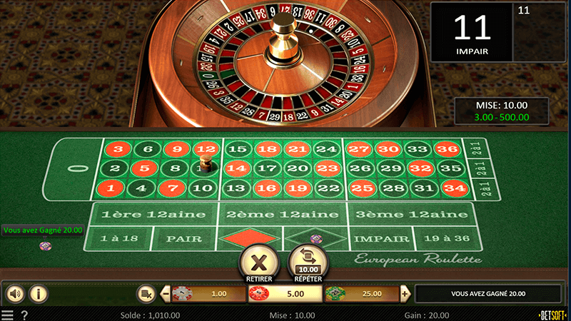 Jeux de Roulette au casino vegasplus