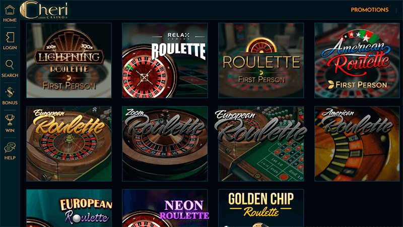 Jeuxs de Roulette au cheri casino