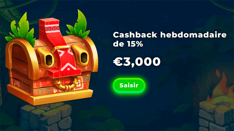 Promotion hebdomadaire wazamba casino