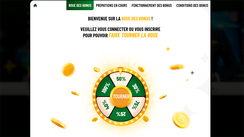 promotion la roue de bonus machance casino