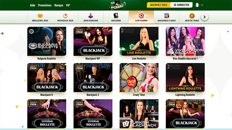 Casino en direct machance casino