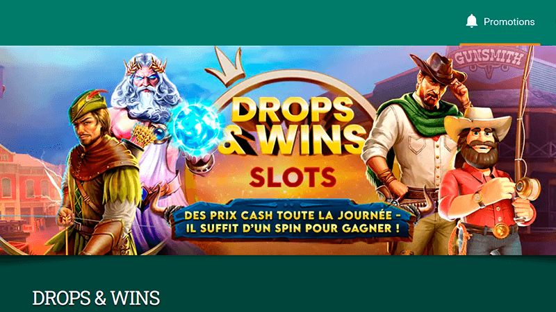 Promotion drops and wins de cresus casino