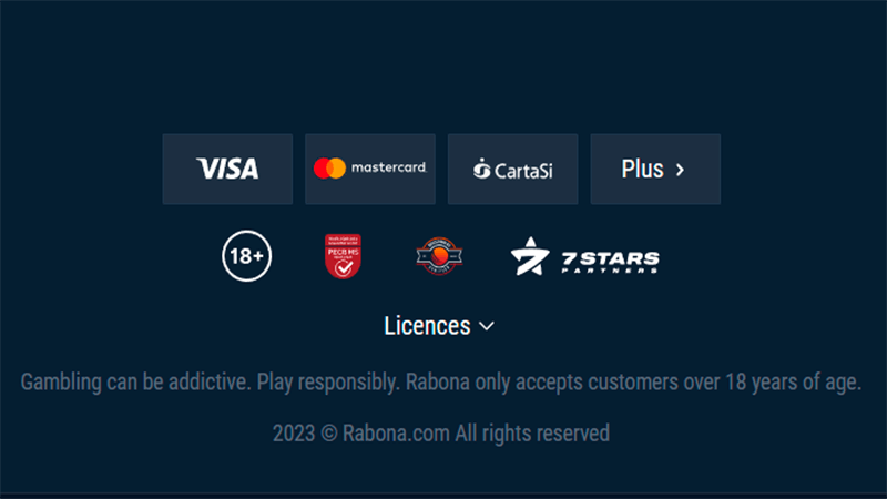 Information licenses rabona casino