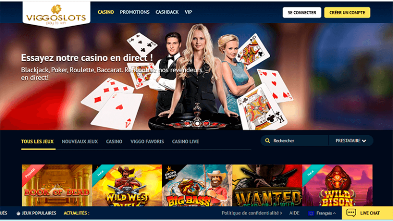 Viggoslots casino page d'accueil