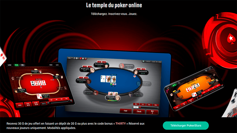 Poker au pokerstars casino