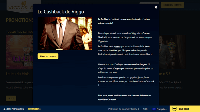 Promo Cashback Viggoslots casino