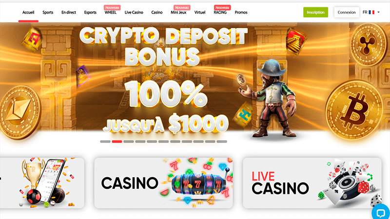 Page d'accueil du casino Rolletto en ligne