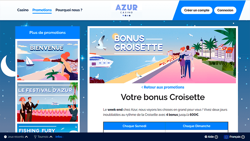 Bonus croissete de azur casino 