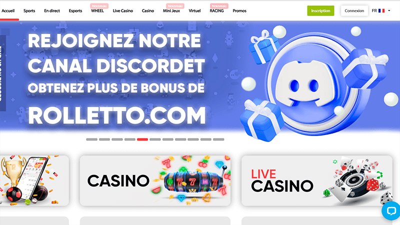 Promo discord au rolletto casino