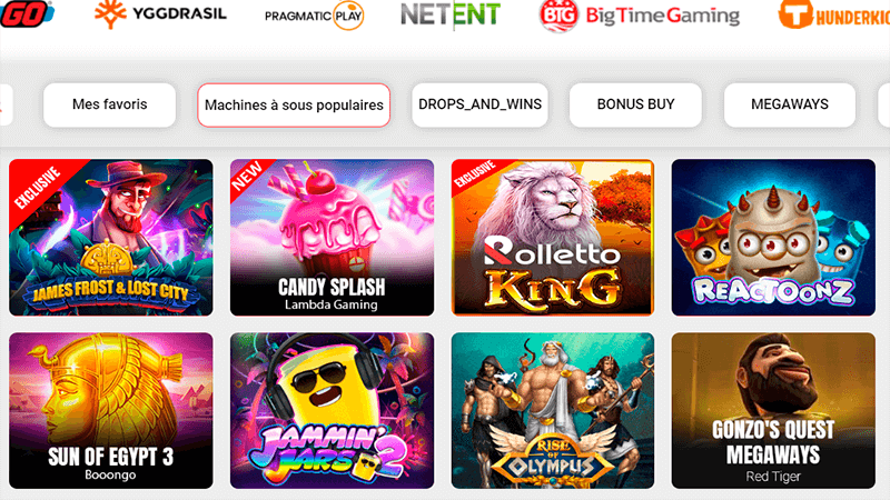 Machines-a-sous au Casino Rolletto