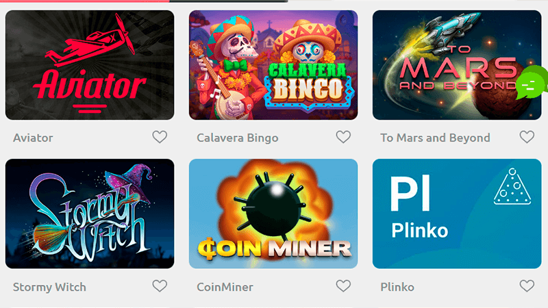 Page de autres jeux de cadoola casino