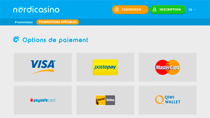 Paiements au nordi casino