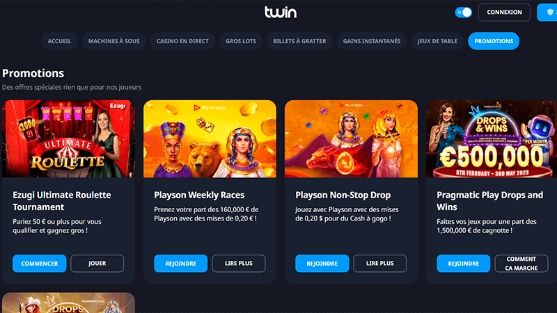 Promotions de Twin Casino