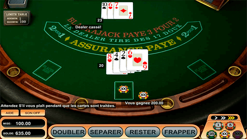 Tournoi american blackjack en ligne