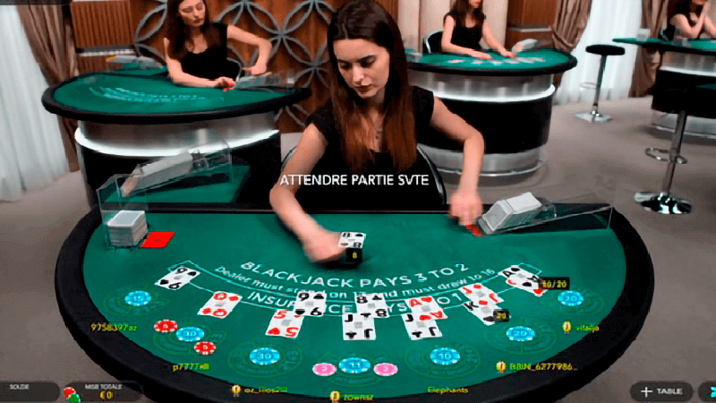 Blackjack en ligne en direct